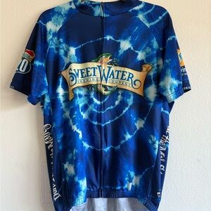 Blue Tie-Dye Men's XL cycling jersey